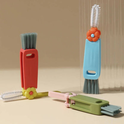 3 in 1 Bottle Brush Wine Glass Cleaner Brush Rotating Cup Brush Insulation Bottle Cleaning Brush Kitchen Cleaning Tools