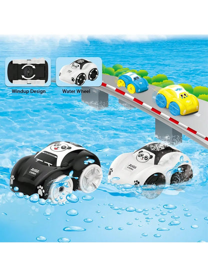 Children’s Clockwork Bath Toy – Floating ABS Cartoon Amphibious Car
