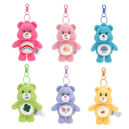 Sanrio Kawaii Care Bears Rainbow Bear Plush Keychain – Anime Bag Pendant with Sound for Kids
