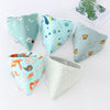 5-Piece Set – Baby Saliva Towel & Triangle Scarf Bandana Bibs – Pure Cotton Waterproof Absorbent Cloth for Newborn Boys & Girls - Kidzy Market