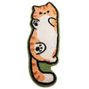 Long Plush Cartoon Cat Rug - Soft Non-Slip Machine Washable Floor Mat for Bedroom & Living Room