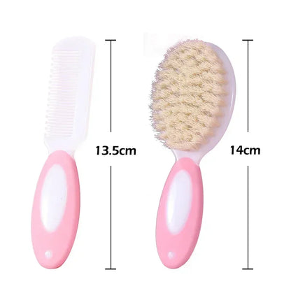 2Pcs Set Baby Care Comb - Anti-scratch Boy & Girl Hairbrush - Newborn Hair Brush, Infant Comb & Head Massager