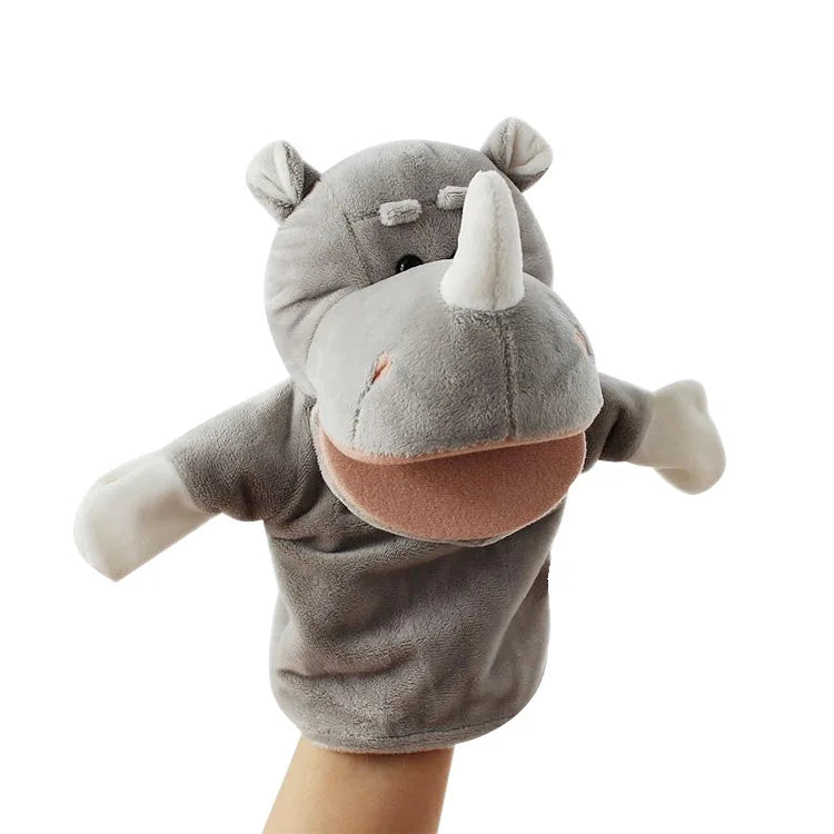 25cm Soft Plush Hand Puppets, Elephant Lion Monkey Stuffed Animal Story Dolls for Children