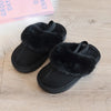 Children Cotton Shoes Britain Style Kids Classic Slippers Solid Color Plush Warm Winter Boys Girls Fashion Slippers