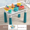 Creativity DIY 6-in-1 Double-Sided Kids Activity Table and Chair Set – Multi-Purpose with Storage, Toddler Building Blocks Toy Gift
