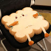 Toast-Shaped Plush Seat Cushion – 15.7 x 15.7 x 3.9 in (40 x 40 x 10 cm) Cotton-Filled Square Chair Pad for Sofa, Office & Student Chairs – Cute Decorative Cushion
