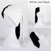 Rabbit Ears Knit Beanie – Colorblock Patchwork Cute Warm Unisex Winter Hat for Men & Women