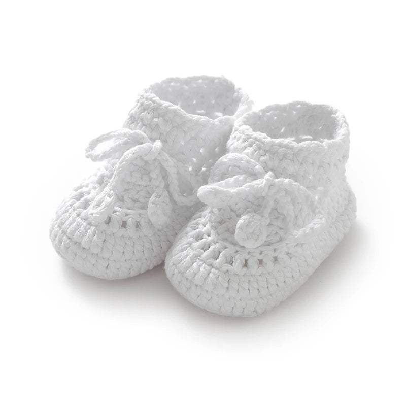 Handmade Knitted Baby First Walkers – 0-1Y Unisex Soft Bottom Cotton Anti-Slip Toddler Sneakers