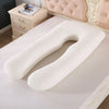 Soft Fleece Pregnancy Pillow - U-Type Lumbar Cushion for Pregnant Women, Multi-Function Side Protection, Pillowcase, PP Cotton