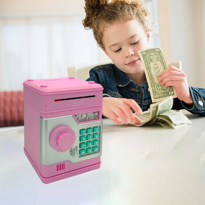 Electronic Piggy Bank with Password Safe Smart Fingerprint Automatic Banking Children's Gift Money Box