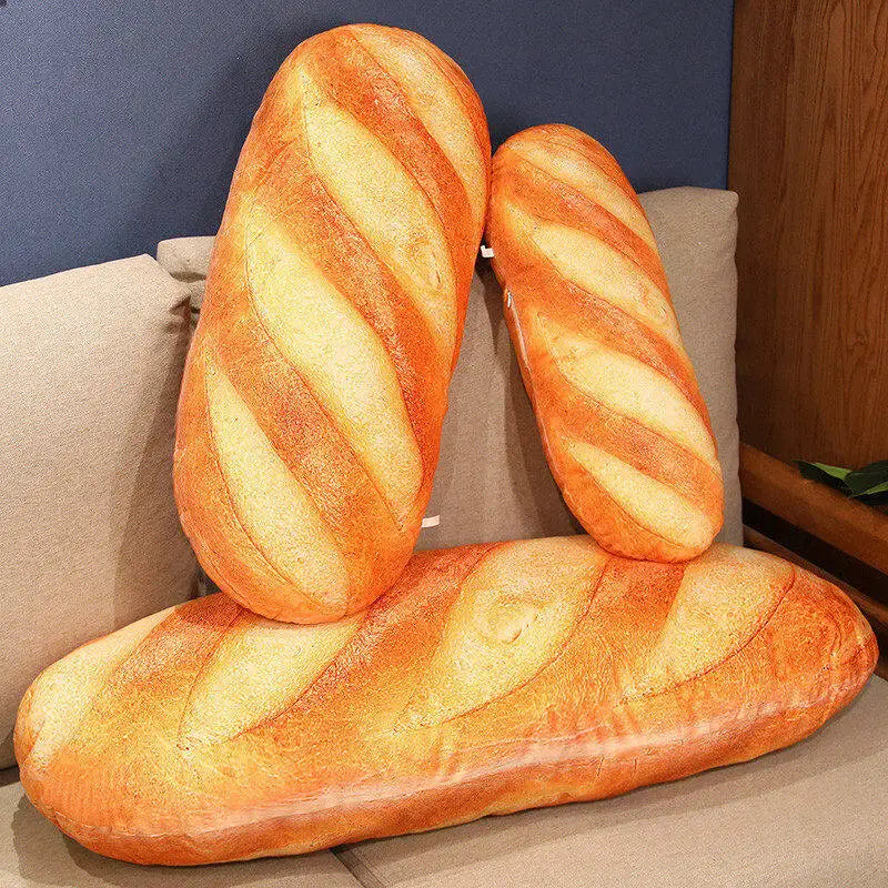 French Bread Plush Pillow Stuffed Food Cushion