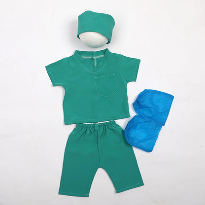 Newborn Photography Props Clothing Set, Baby Boy and Girl Costume for Photoshoot, Size 0 Romper and Accessories