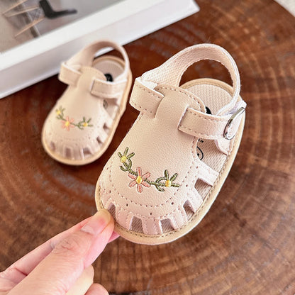 Infant Baby Sandals – Summer Crib Shoes, Flat First Walkers for Boys & Girls, Wedding Dress Shoes