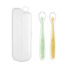 Baby Food Feeding Spoon Set – Stainless Steel Scraping & Soft Silicone Spoon for Infants and Toddlers – Includes Storage Box – BPA Free Baby Utensils for Puree, Soft Foods & Weaning