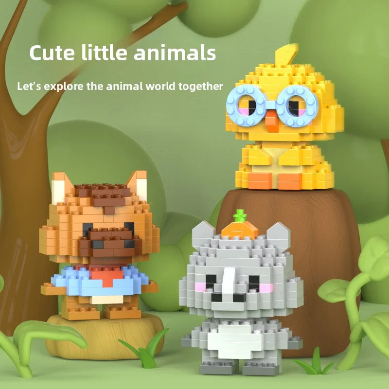 Adults Animals Micro Particle Building Blocks – Dog and Cat Mini Bricks Toy for Kids Ages 6 to 12