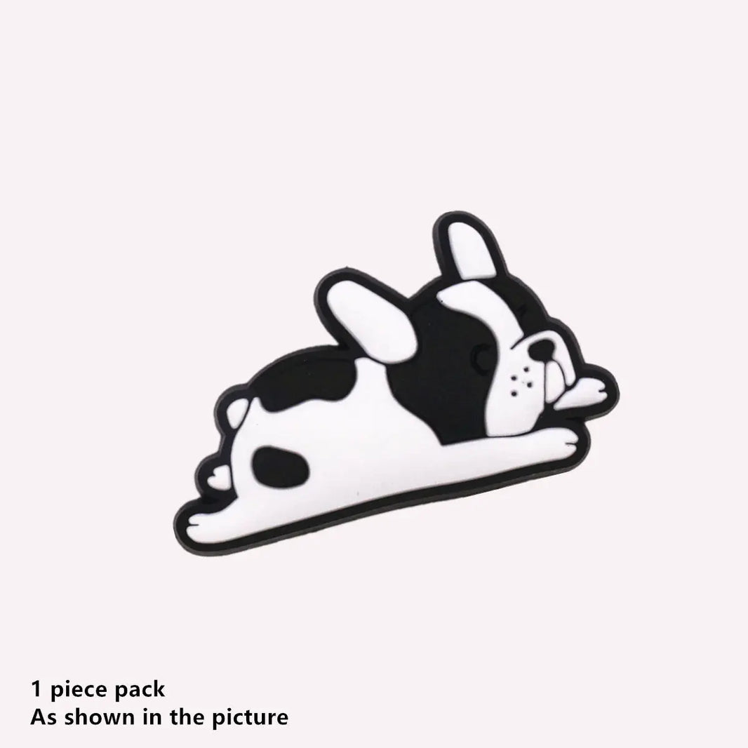 1-Pc Dog Shoe Charm PVC – Bulldog, Labrador, Beagle, Pug Shoe Buckle Accessory for Crocs, Bags & Wristbands