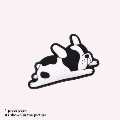 1-Pc Dog Shoe Charm PVC – Bulldog, Labrador, Beagle, Pug Shoe Buckle Accessory for Crocs, Bags & Wristbands