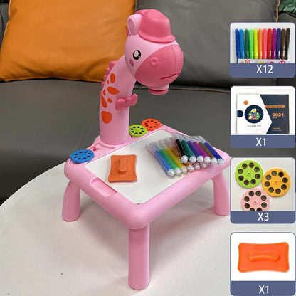 Children’s LED Projector Drawing Table Toy – Educational Painting Set and Learning Tools for Kids
