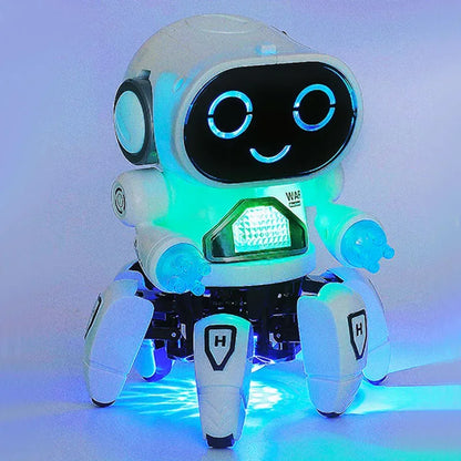 Kids Glow Music Educational Electric Pet Toy with LED Lights, Musical Dancing Robot, Baby Learn-to-Climb Toy, Birthday Gift for Children