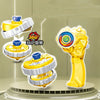Luminous Combat Gyroscope – Alloy Light-Up Drawstring Spinning Top, Magic Glitter Toy for Kids, Christmas and Birthday Gift