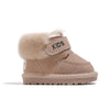 2024 New Winter Baby Snow Boots, Unisex Leather Boys Girls Shoes, Warm Cotton Kids Sneakers, Soft Bottom Toddler Baby Shoes EU 16-25