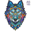 100-300 Piece Wooden Animal Jigsaw Puzzle - Wolf and Chicken Irregular Pieces 3D Brain Teaser for Adults & Kids Holiday Gift