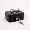 Mini Lockable Metal Cash Box with 2 Keys - Portable Coin & Cash Safe for Kids & Adults