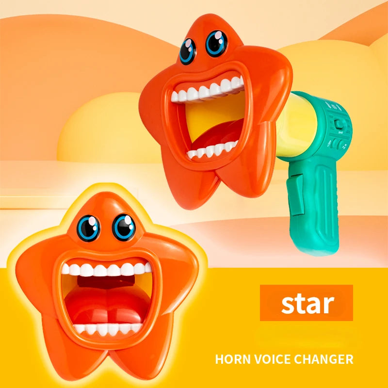 Big Mouth Funny Megaphone Recording Toy Kids Voice Changer Speaker Handheld Mic Vocal Amplifier Recorder
