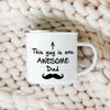 Dad Nutritional Facts Enamel Coffee Mug – Best Dad Ever Gift from Kids – Father's Day Gift for Papa, Daddy, Stepdad