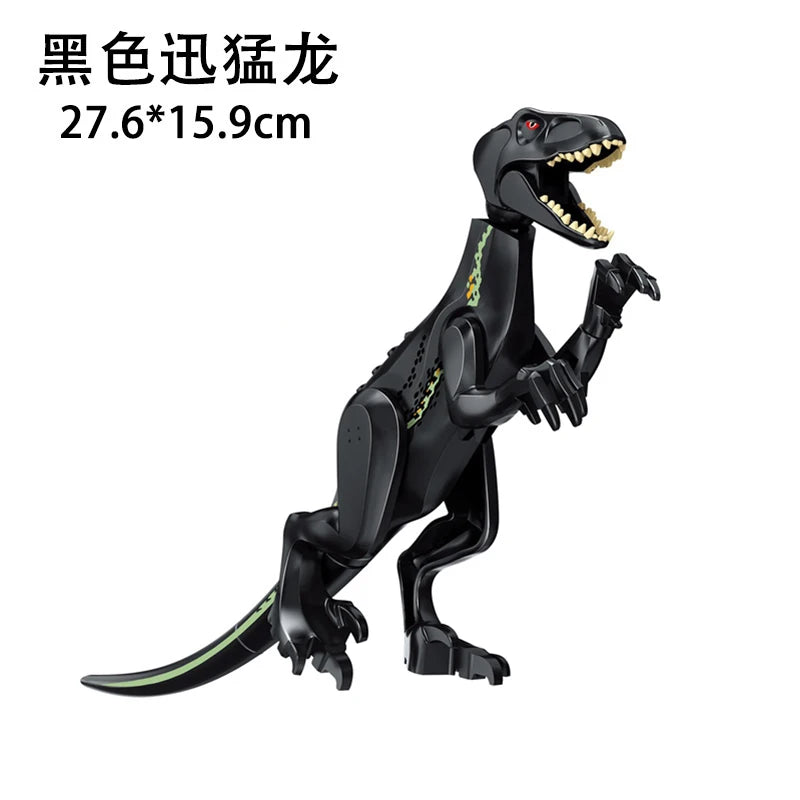 Jurassic World 3 Brutal Raptor Building Blocks – Tyrannosaurus, Indominus, and I-Rex Dinosaur Toy for Kids