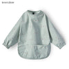 Waterproof Long-Sleeve Baby Bib with Pocket – Full-Cover Feeding Apron for Mess-Free Mealtime - Kidzy Market