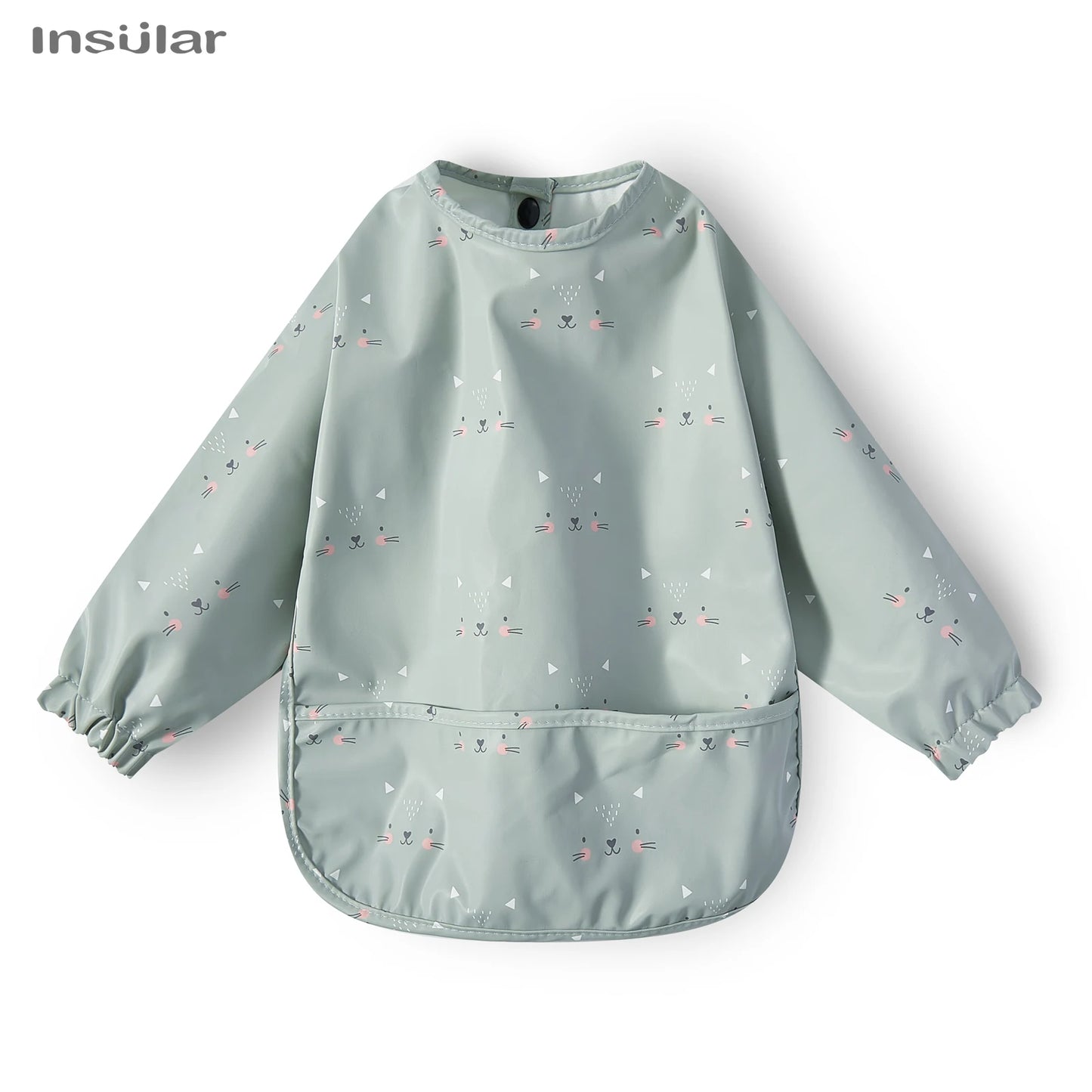 Waterproof Long-Sleeve Baby Bib with Pocket – Full-Cover Feeding Apron for Mess-Free Mealtime - Kidzy Market