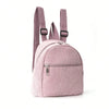 Girls Boys Solid Color Corduroy Kids Backpack – Adjustable School Bag for Travel & Outdoor Use - Kidzy Market