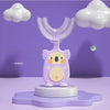2-12 Years Baby 360 Degree U-shaped Oral Care Cleaning Silicone Soft Toothbrush, Cartoon Cute Children's Toothbrush