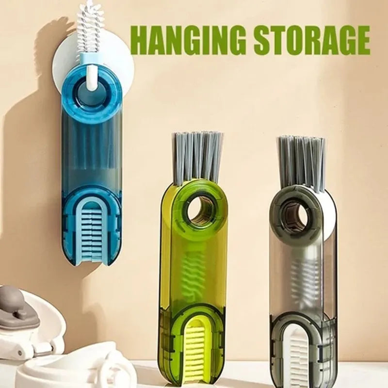 3-in-1 U-Shaped Cup Mouth Brush - Baby Bottle Deep Cleaning 360° No Dead Angle Rotatable Brush