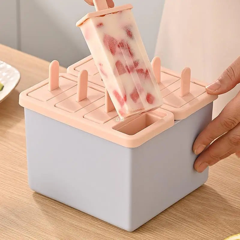 Food-Grade Popsicle Mold with Lid for Homemade Ice Cream and Sorbet