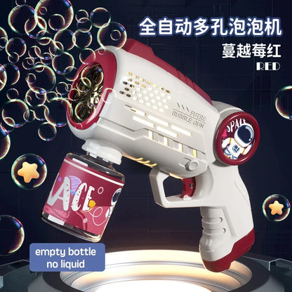 Astronaut Bubble Gun Toy – Fully Automatic Battery-Powered Bubble Machine Blower for Kids, Outdoor Bubble Toy Gift for Boys & Girls