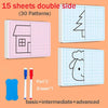 30-Page Children’s Grid Symmetrical Drawing Toy – Fine Motor Skills and 4-Color Brush Control Training