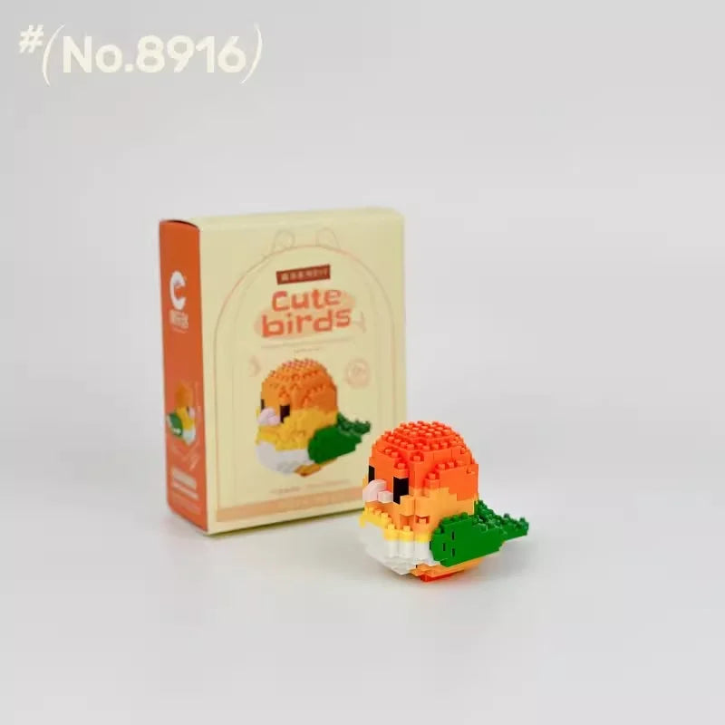 Moe Bird Series Building Block Toy – Educational Assembly Table Ornament for Kids