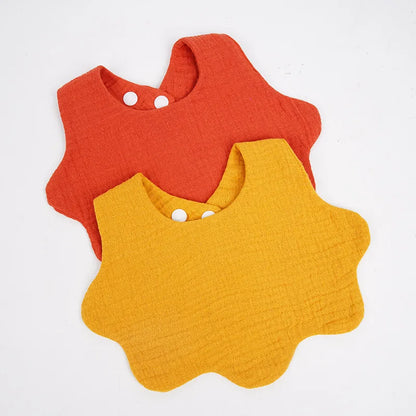 Soft Cotton Baby Print Bibs – Solid Color Infant Burp Cloths, Bandana Scarf for Newborns, Feeding & Saliva Towel for Boys & Girls - Kidzy Market