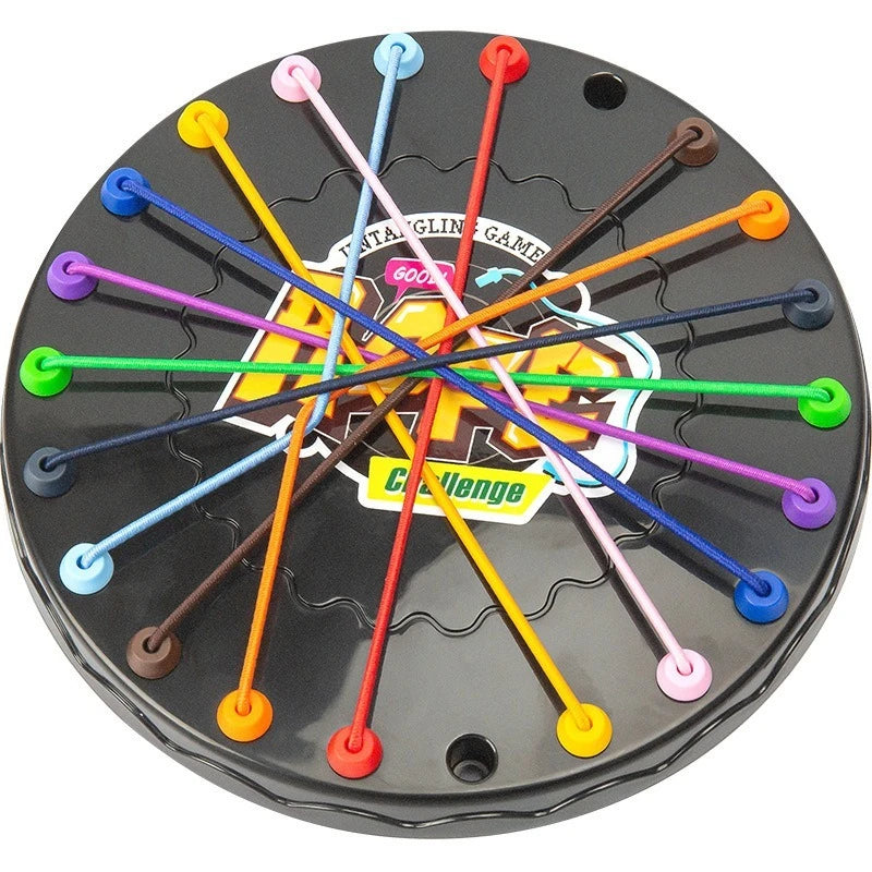 Hot Kid Rope Knots Puzzle Board Game Colorful Twisted Connected Ropes Parent-Child Interactive Toy Birthday Gift