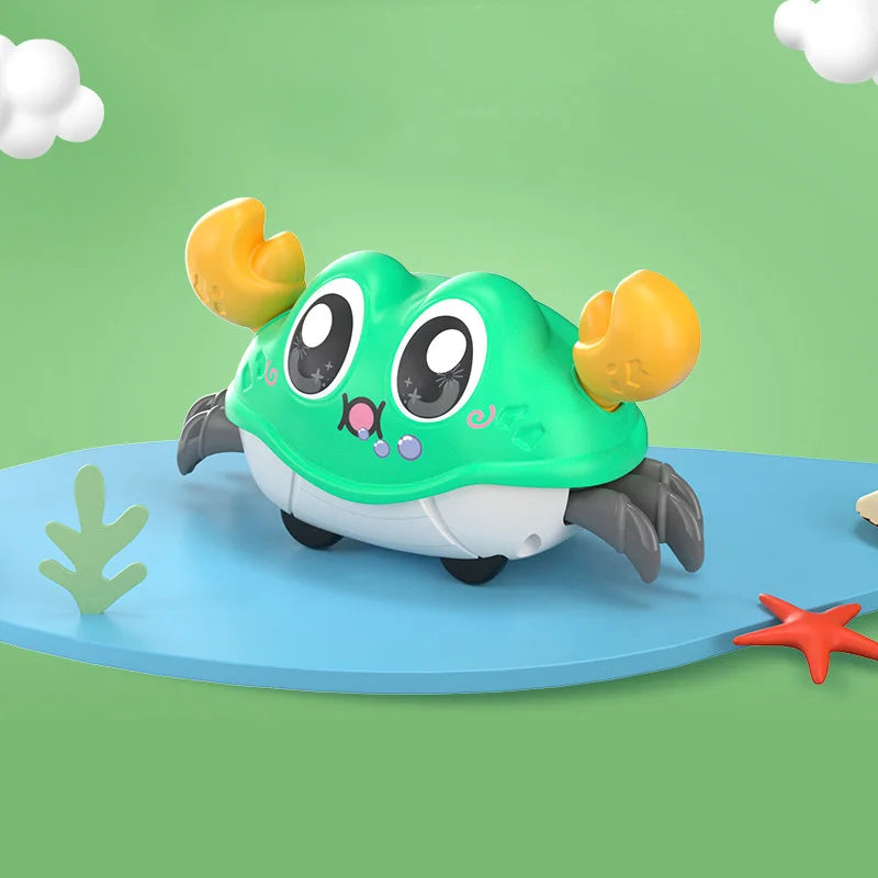 Inertial Crawling Crab Baby Sensory Toy, Cartoon Cute Toddler Interactive Montessori Walking Toy Gift for Ages 1 to 3 Years