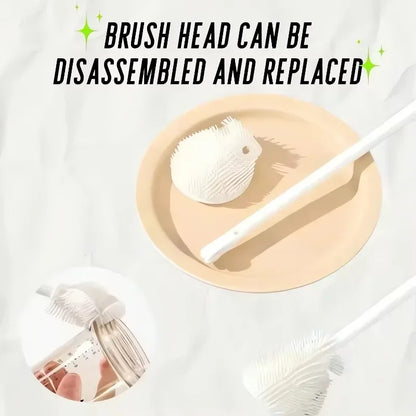 Bottle Washing Brush, Soft Scrubber for Cleaning Sports Bottles, Coffee Pots, Wine Glasses, Mugs & Baby Bottles