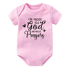 “I’m Proof God Answers Prayers” – Christian Newborn Baby Bodysuit, Short-Sleeve Infant Jumpsuit, Cute Summer Outfit & Holiday Gift