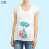 Cute Pregnant Women Maternity Clothes Baby Print Funny T-shirt - Summer Maternity Top, Pregnancy Announcement New Baby Tee