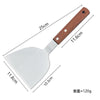 Stainless Steel Spatula and Grill Scraper Wood Handle for BBQ