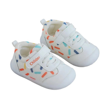 Boys/Girls Baby Walking Shoes – Spring/Autumn Soft Sole Mesh Breathable Shoes for 0-2 Year Olds, Nude Baby Shoes