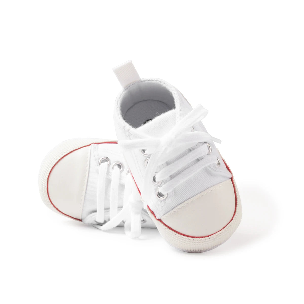 KIDSUN Newborn Multi-Coloured Canvas Baby Shoes – Soft Soled Casual First Toddler Shoes for Boys & Girls