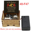 Automatic You Are My Sunshine Wooden Music Box with Battery Holder Christmas and New Year Gift for Friends, Wife, Daughter, and Son