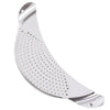 Practical Stainless Steel Strainer Half-Moon Design Space-Saving Handle Drainer
